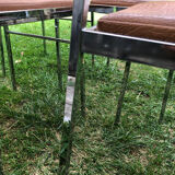 Skai and chrome chairs