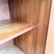 Mid-century teak sideboard, 2 doors 4 drawers — brutalist spirit