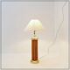 Vintage bamboo and brass table lamp - 1980s