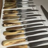 Set of 24 horn table knives