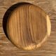 Bowl, cut or presentation plate in monoxyle teak D21 H5