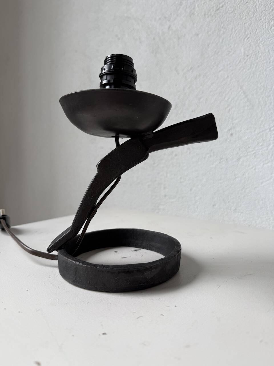 Brutalist metal lamp from the 50s