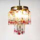 Muranoglass and brass chandelier attributed to Poliarte