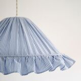 Conical suspension with fine stripes and Emilia "marina" shade.