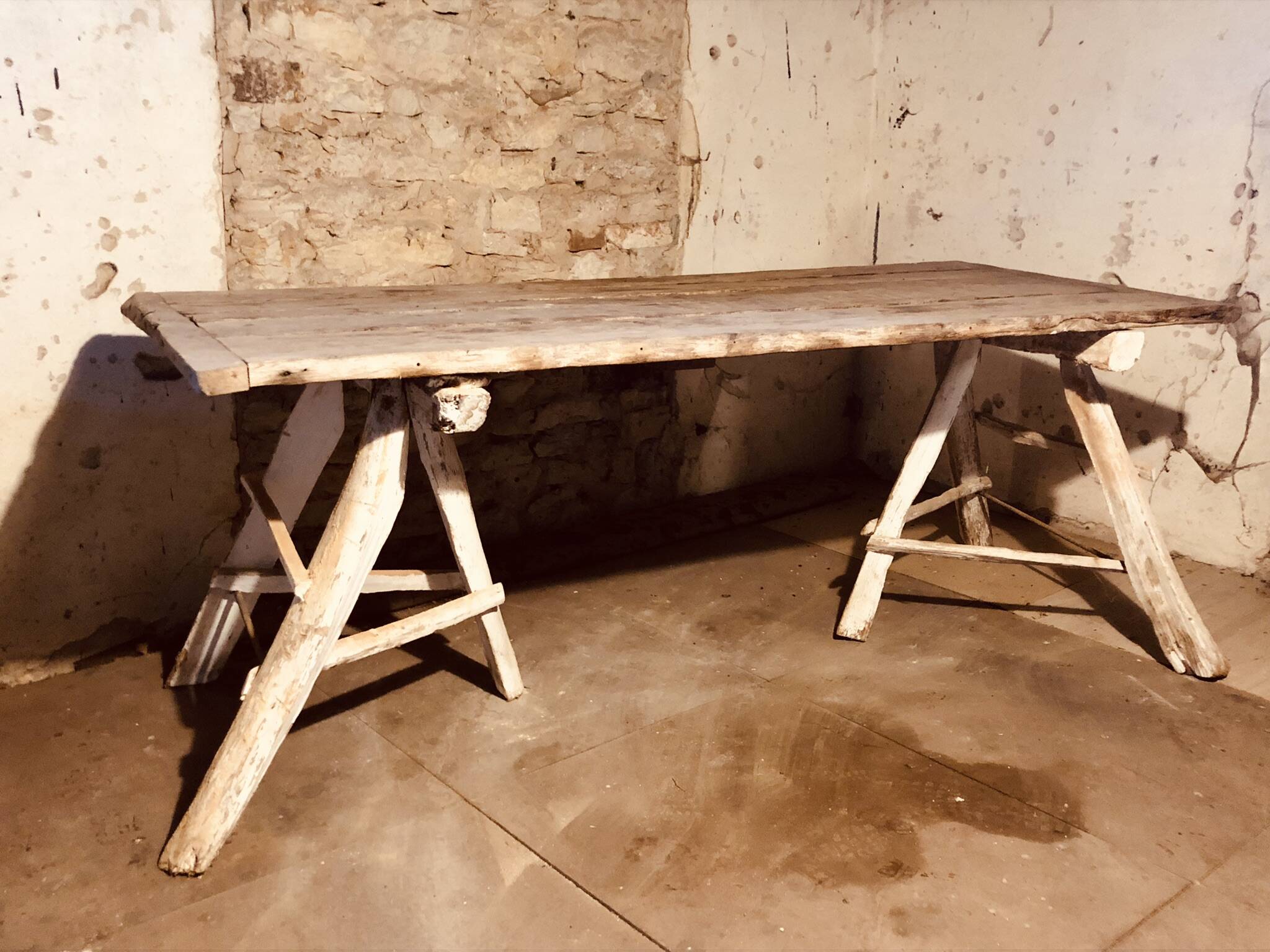 Large rustic country table