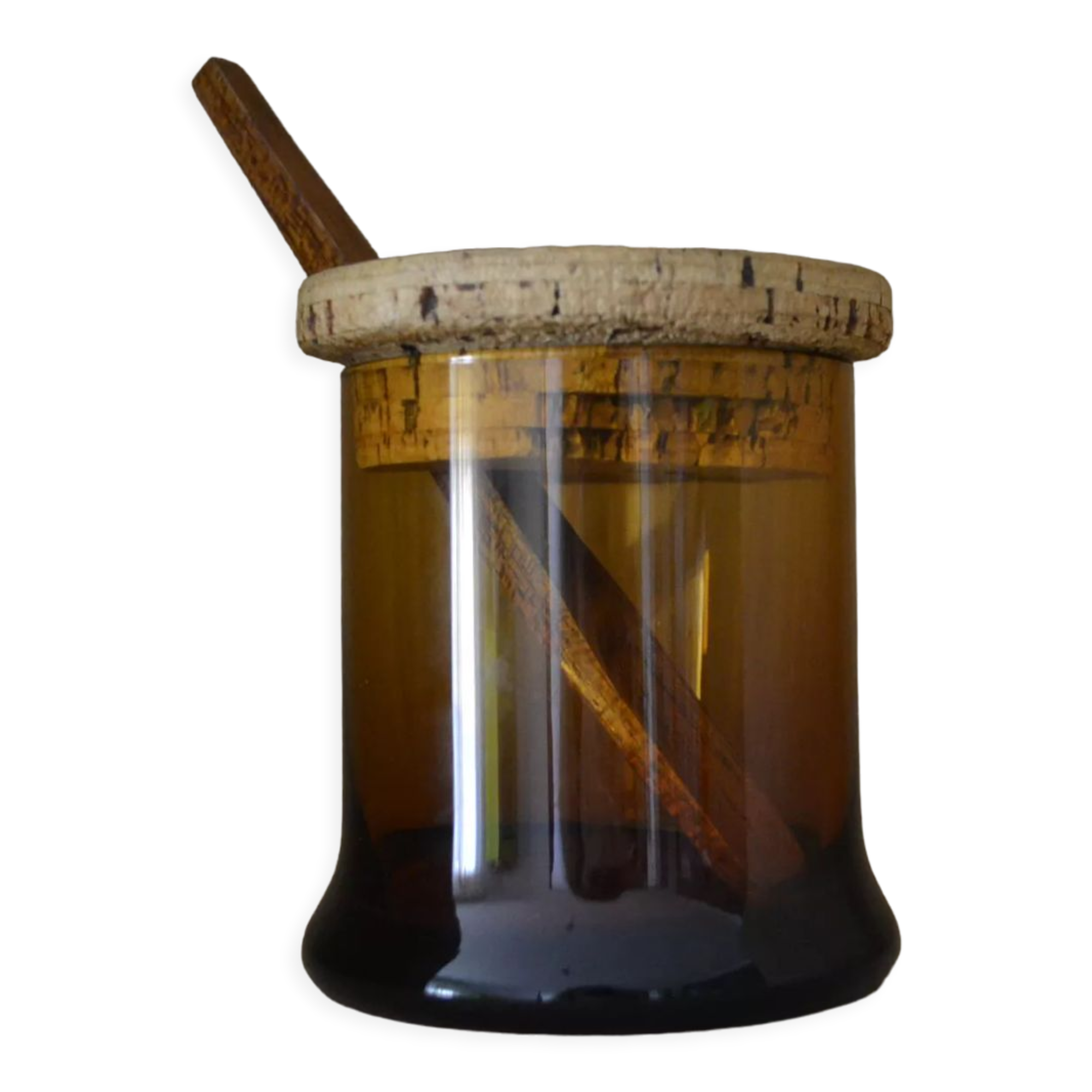 Moutardier en verre fumé