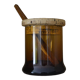 Moutardier en verre fumé