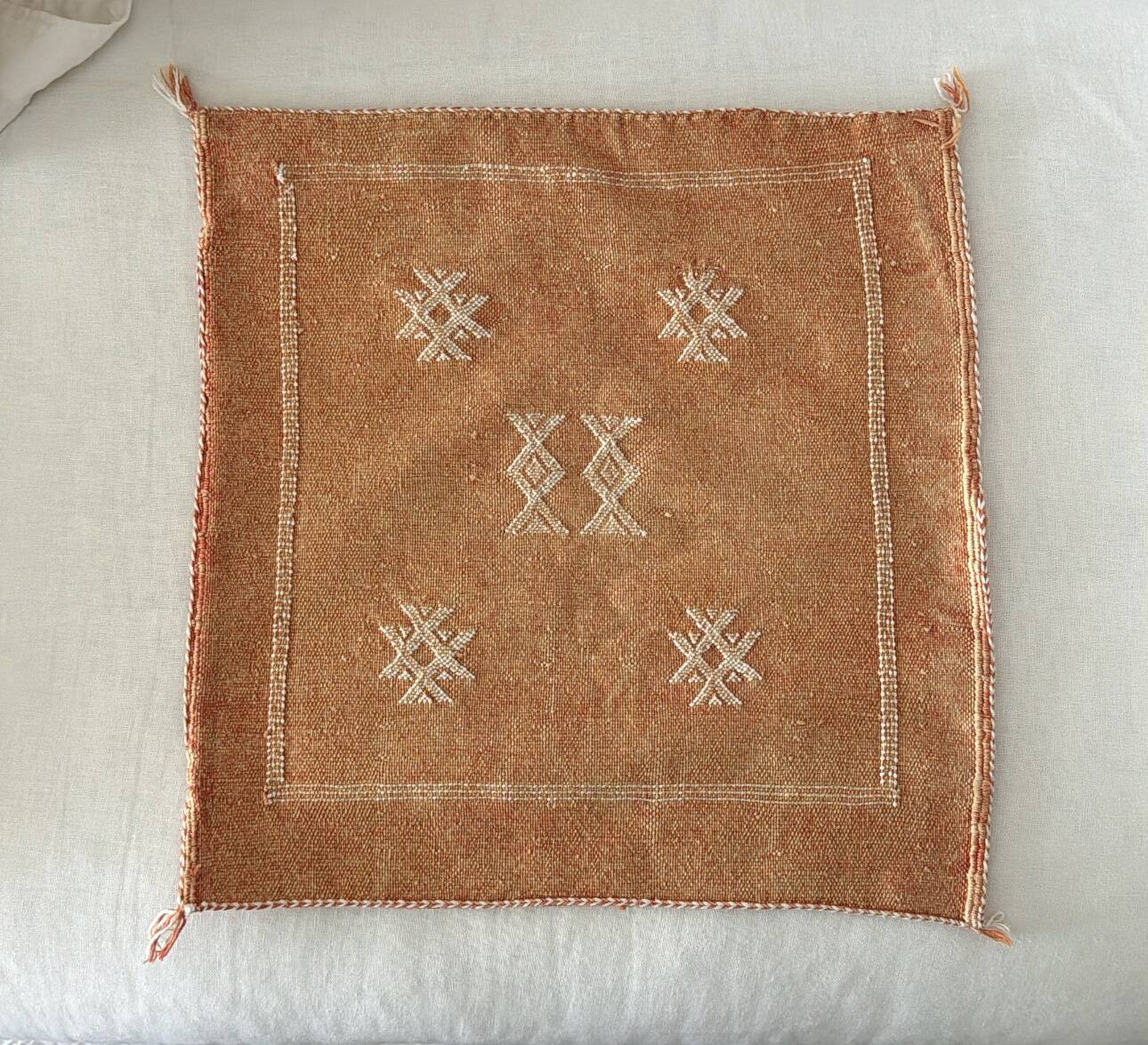 Cactus Silk Cushion - Orange