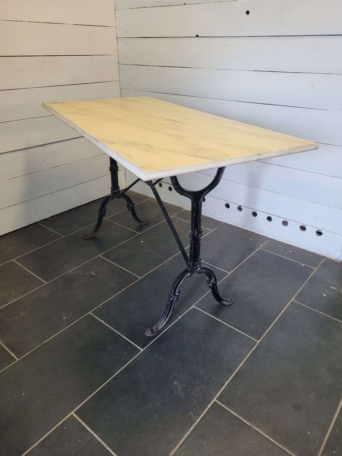 Bistro table with marble top