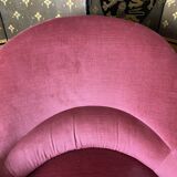 Toad armchair Napoleon III pink velvet
