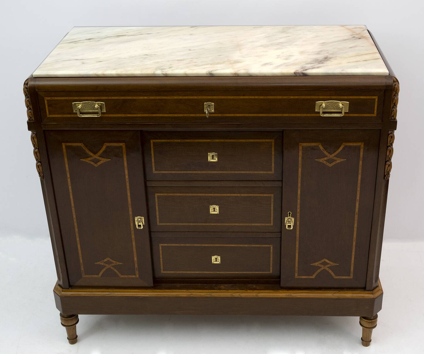 Liberty Italian Thuja Briar and Pink Portugal Marble Twobedside