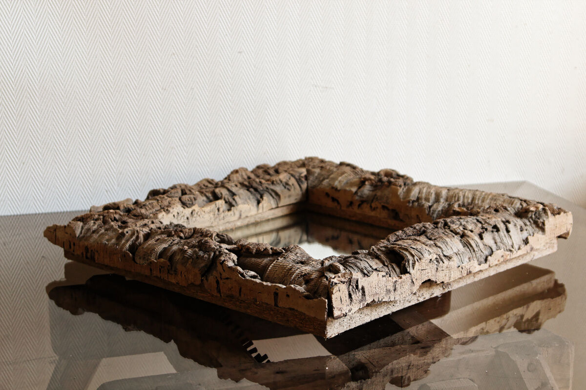 Mirror, natural cork frame