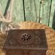 Old artisanal box in carved wood made of French (Brittany)