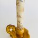 Provencal candle holder in glazed ceramic