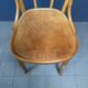 Set of 4 wooden bistro chairs with graceful seats