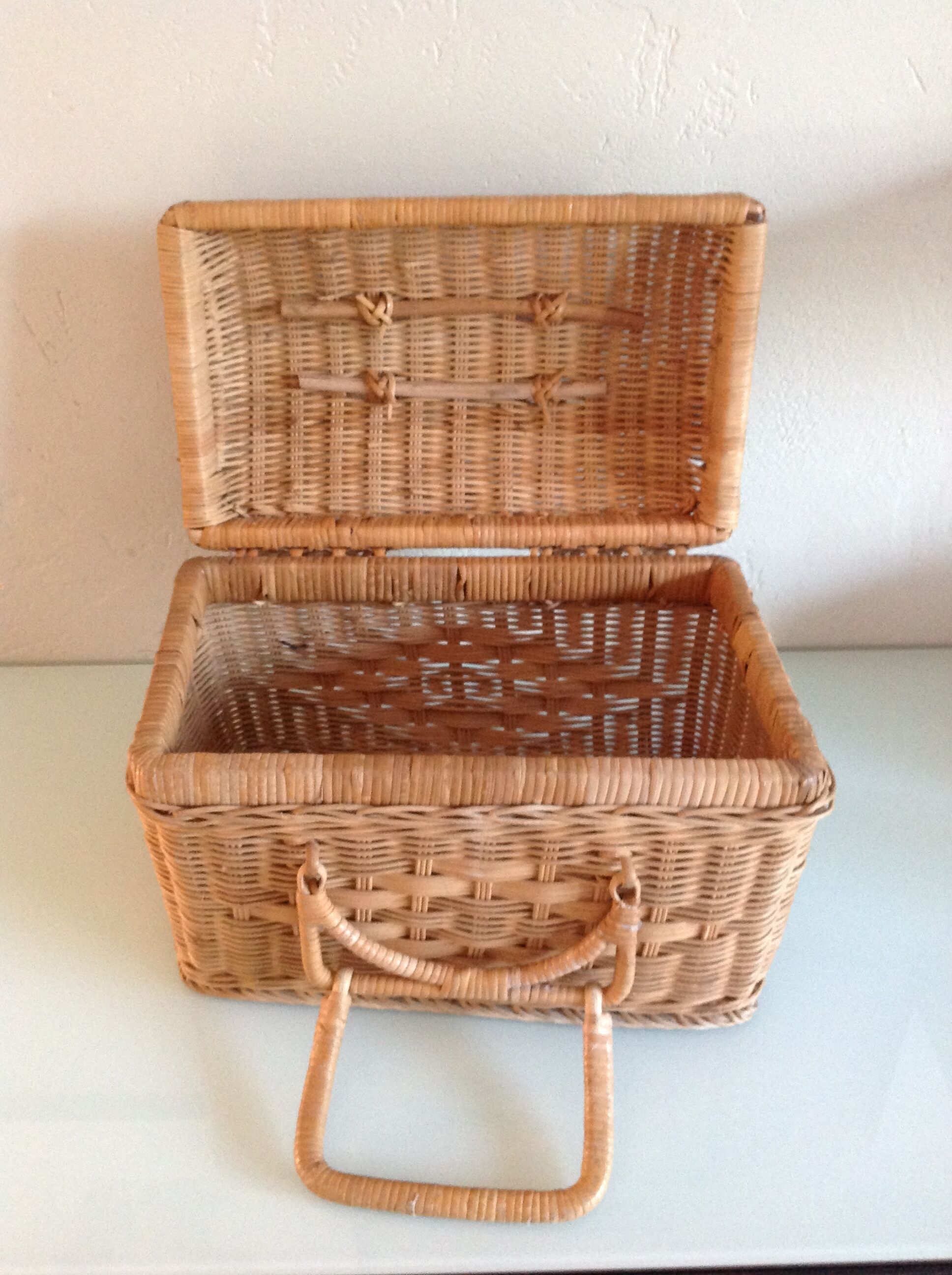 Rattan suitcase vintage 60/70