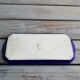 Blue and gold cake dish