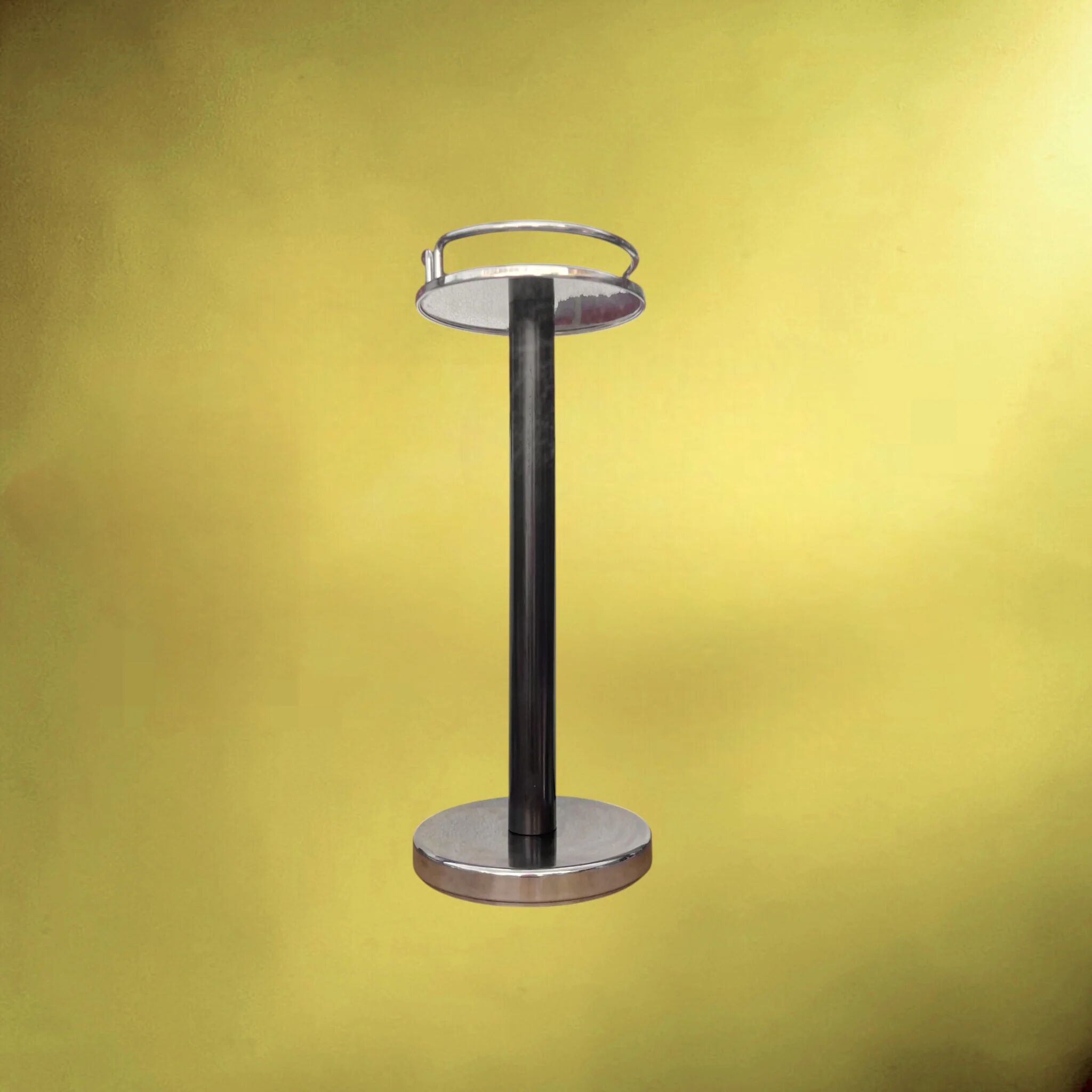 Ettore Sottsass bucket holder column for Alessi stainless steel 18/10 - Italian design