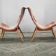 Pair of Miroslav Navrátil Shell Lounge Chairs, Czechoslovakia 1960s