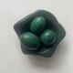 Ashtray / pocket tray in natural malachite, with its three eggs.
