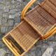 Chaise longue en rotin et osier