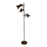 Vintage brown floor lamp with 3 spotlights
