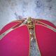 6-petal flower suspension with metal structure and fuchsia linen petals