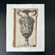 Gravure ancienne vase ornée d’après Polydoro da Caravaggio