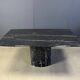 Vintage black marble dining table, 1970s