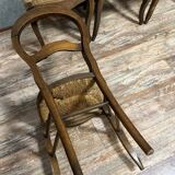 Set of 4 Louis XV style chairs in walnut, 19th century
