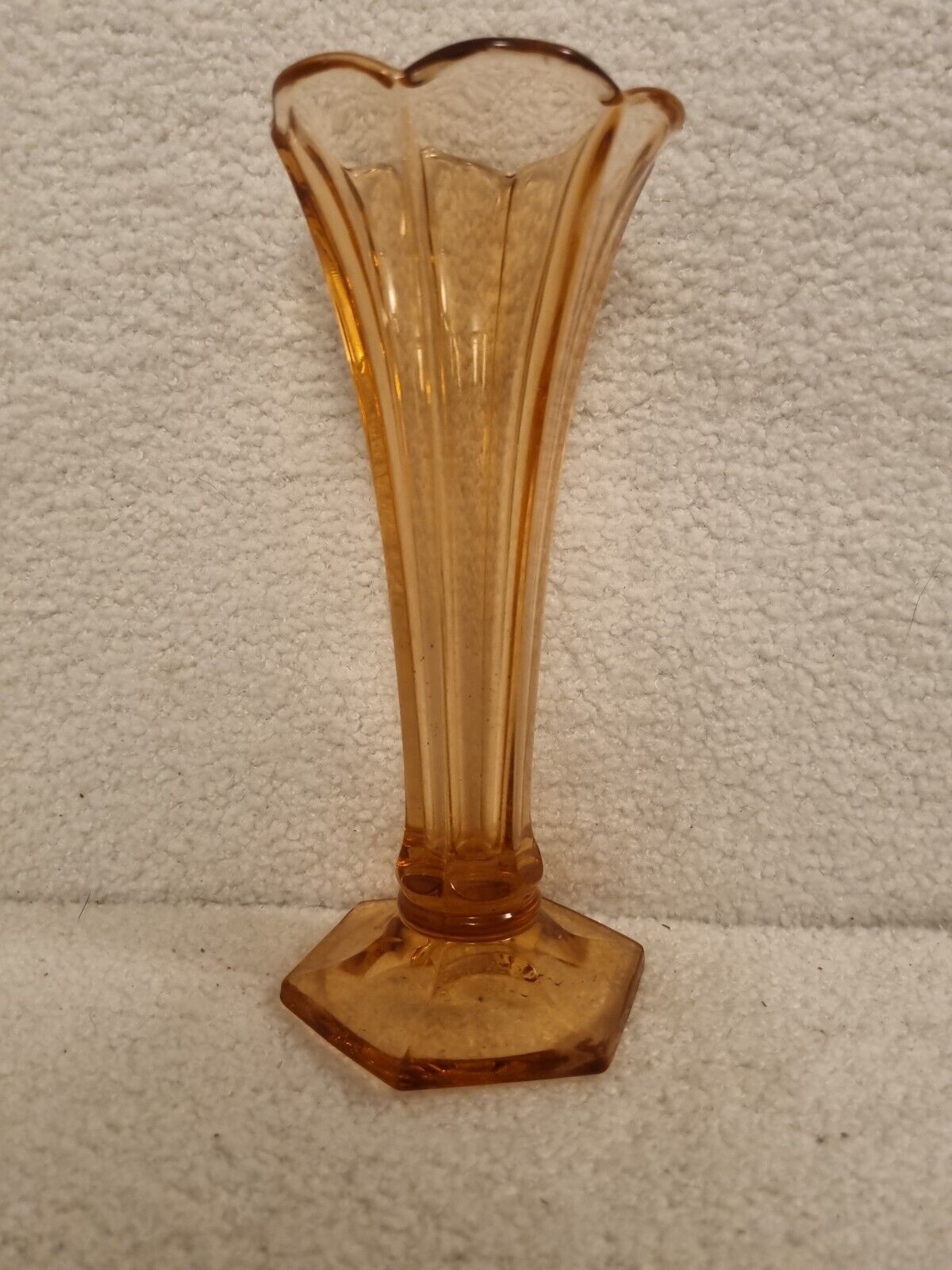 Art Deco Soliflore "American" orange, pink, crystal factory of Val Saint-Lambert Belgium