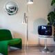 Lampadaire 70's, Italie, chrome et aluminium