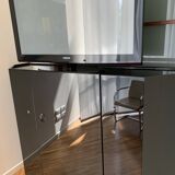Black lacquered cabinet by Kazuhide Takahama for Cassina, 1980