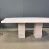 Table à manger en marbre vintage, années 1970