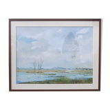 Tableau paysage gouache
