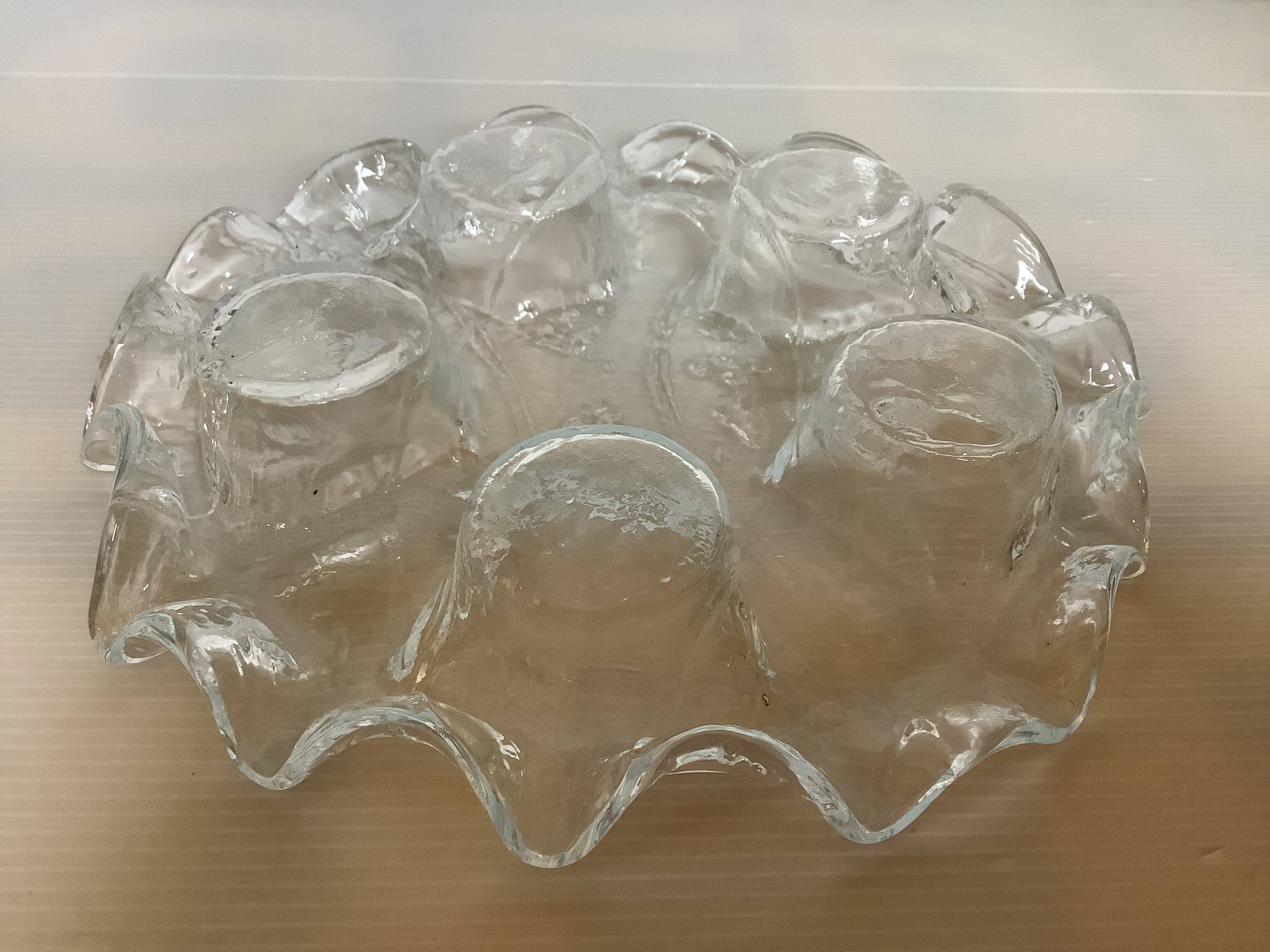 Candle holder from Muurla glass, Scandinavian Finland