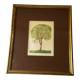 Original signed drawing – Tree with birds - frame 33/28 cm