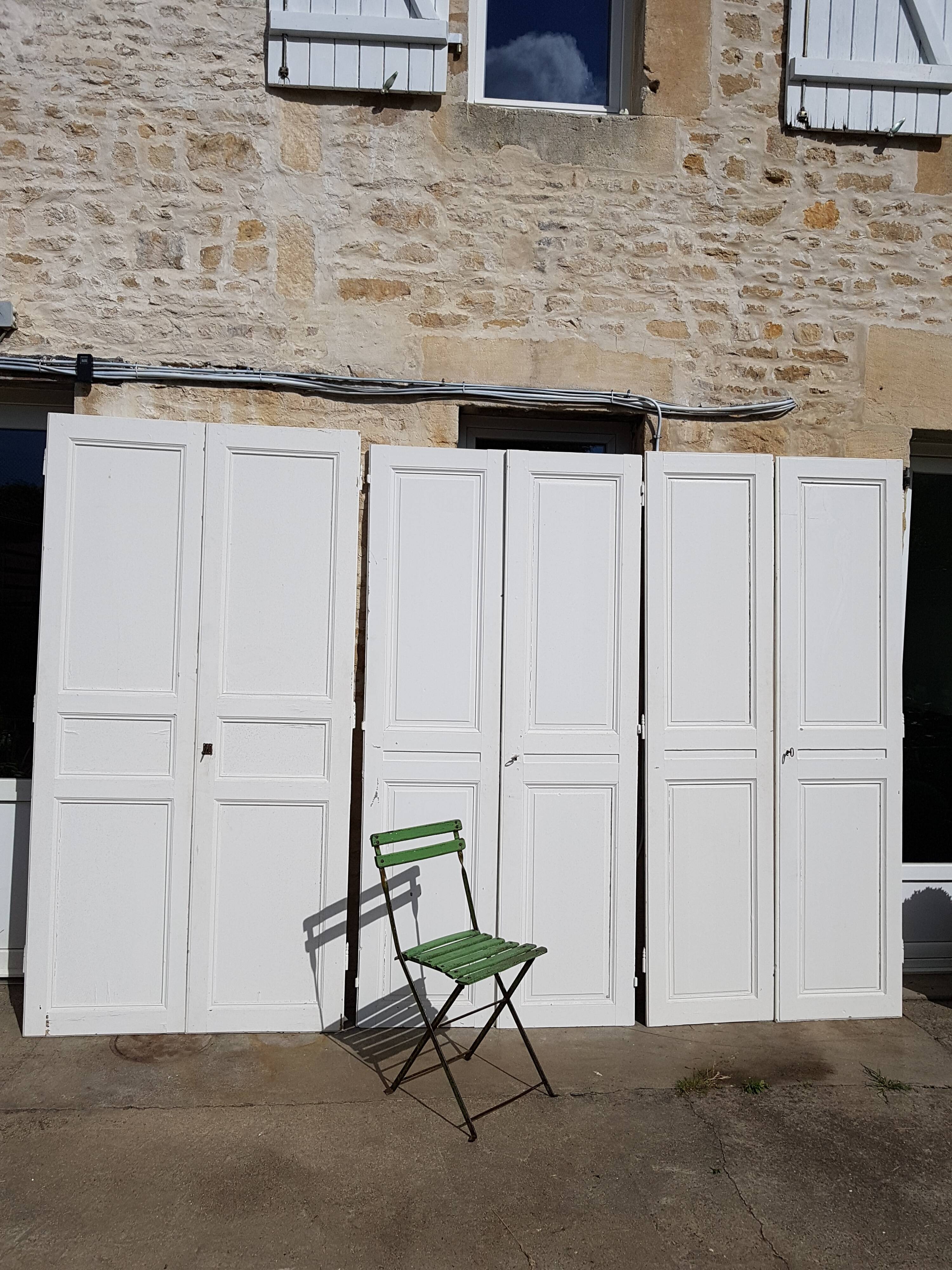 3 pairs of oak closet doors