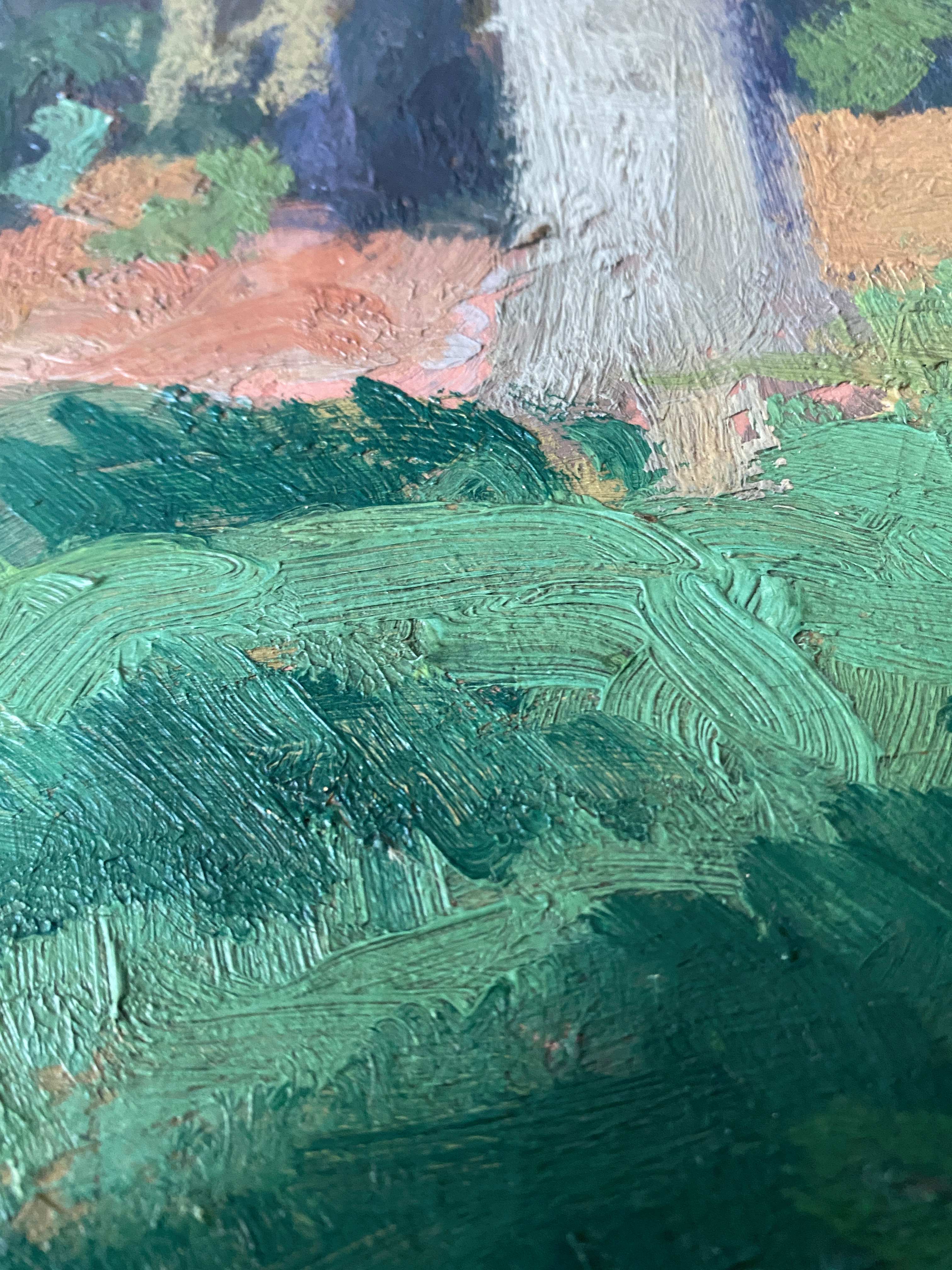 Table HST "The wooded garden" monogrammed JCE school Nabis