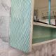Vintage triptych green wall-mounted toilet cabinet