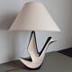 Vintage ceramic table lamp – mid-century sculptural lamp – modern Art Deco lighting – designer style statement lamp – French design