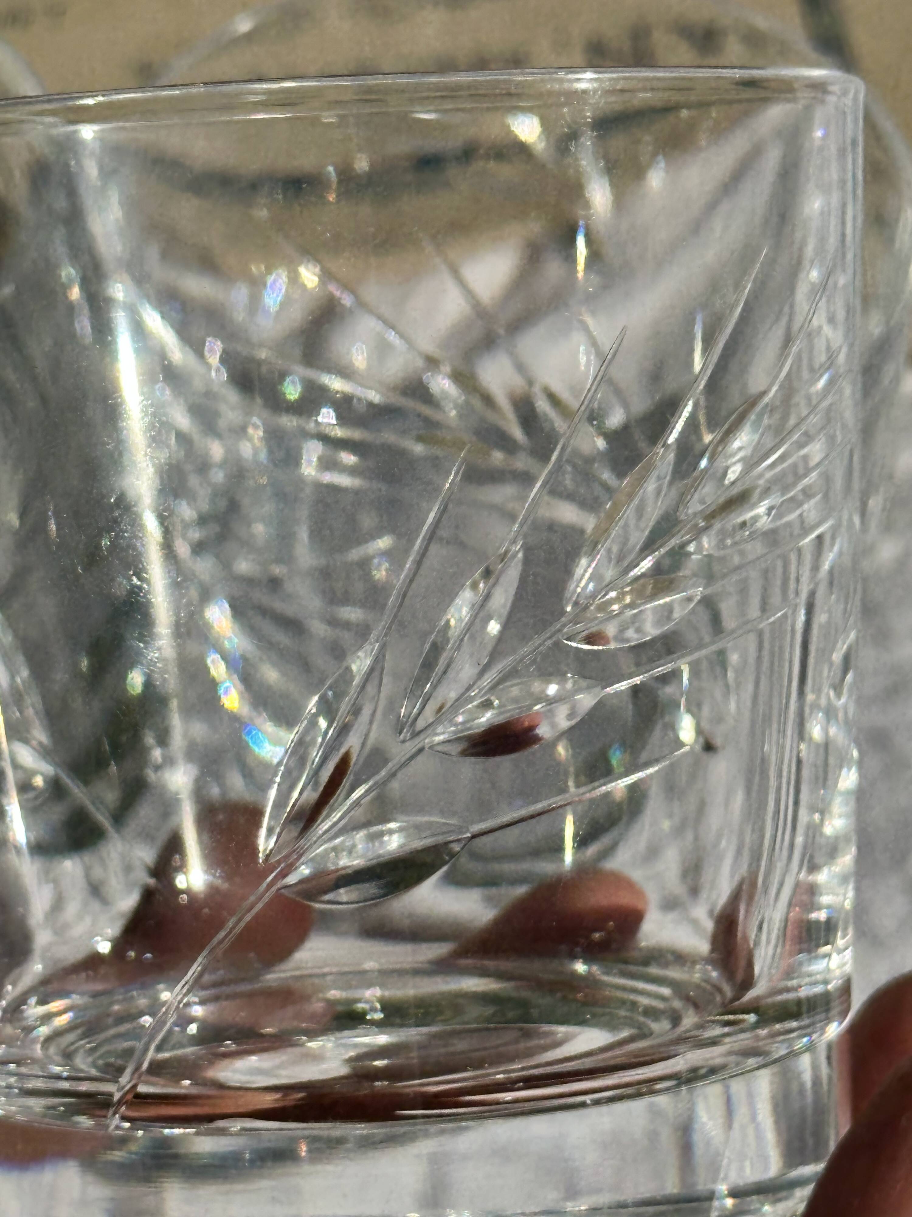 Set of Three 30cl Vintage Crystal Whisky Glasses // Epi Model // Art d