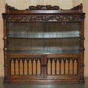 Gothic Revival library hand-carved by Pugin