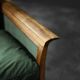 Vintage Mid-Century Modern Rosewood & Green Velour 3-Seater Sofa and Chair