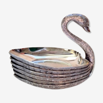 Stackable trinket bowl shape vintage swan 70