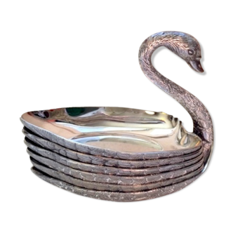 Stackable trinket bowl shape vintage swan 70