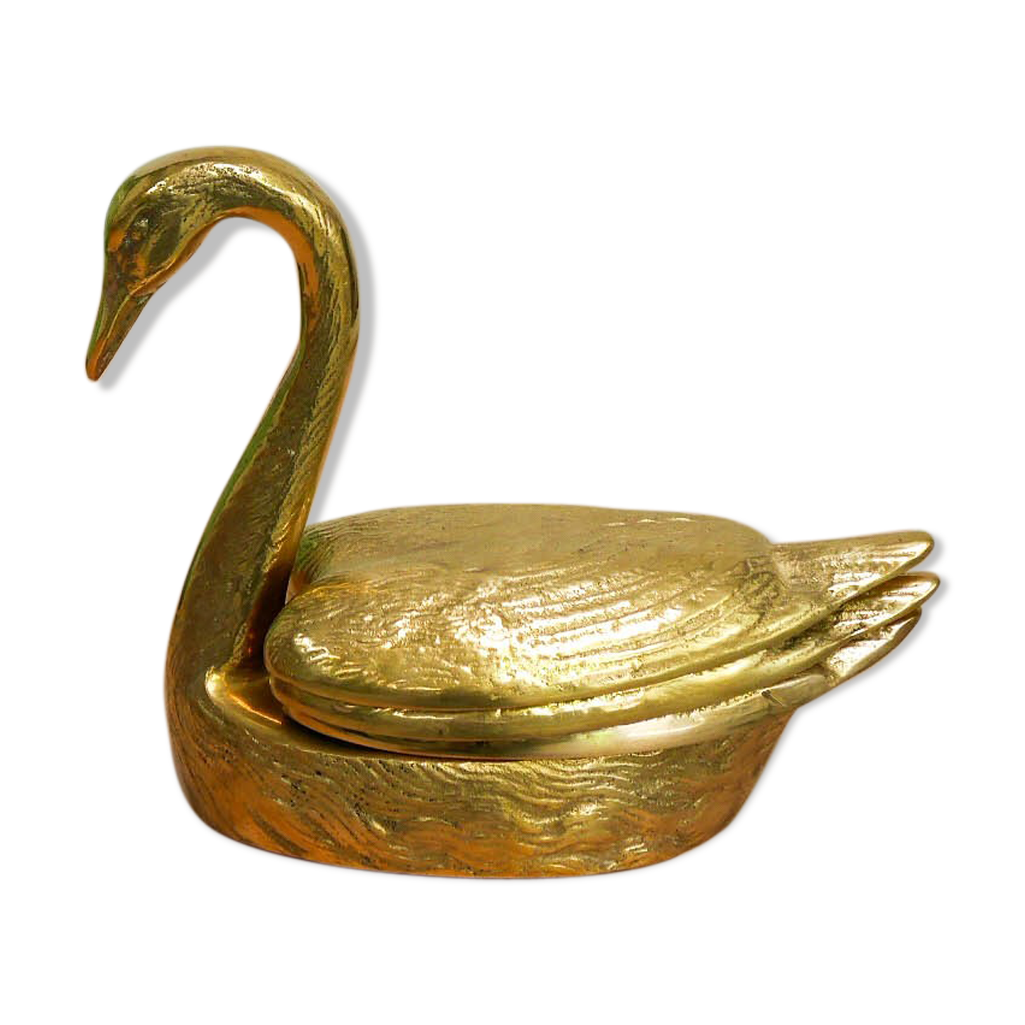Swan brass ashtray
