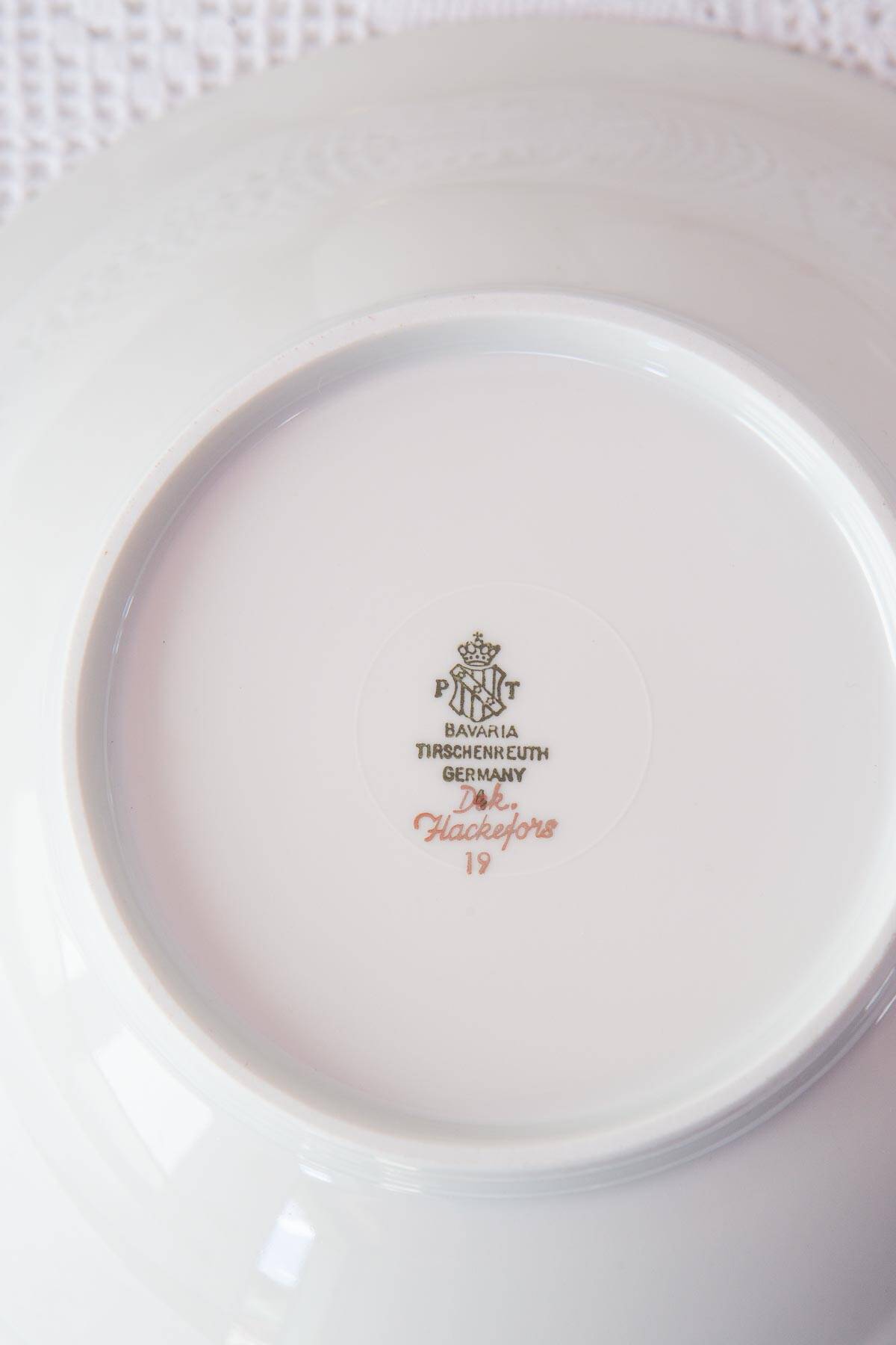 Vaisselle en porcelaine suédoise hackefors / hutschenreuther neuve (54 pcs)