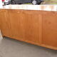 Six-drawer mahogany and straw chest of drawers, circa 1950, made in Mexico