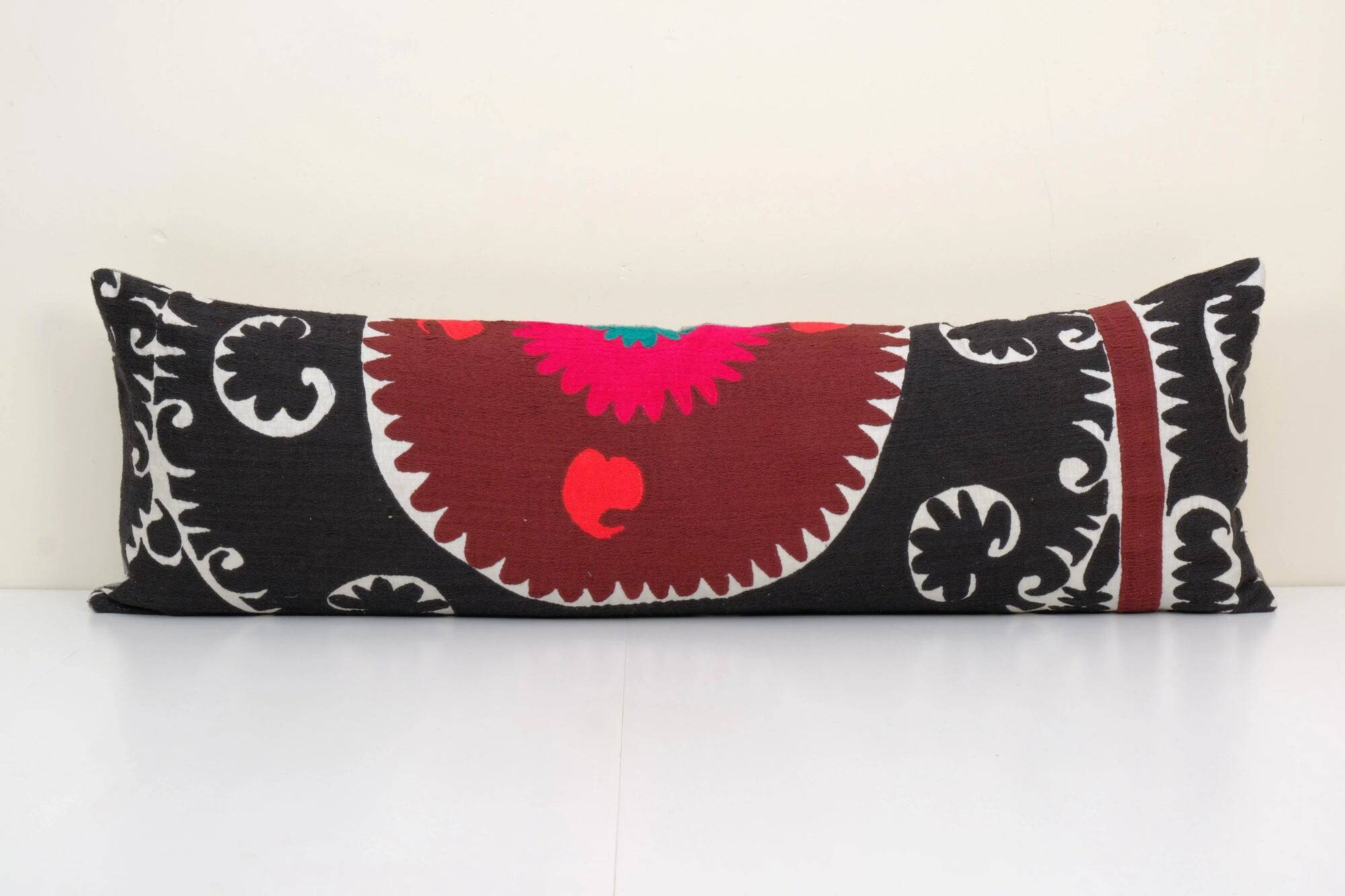 Vintage embroidered cushion cover 104x36 cm